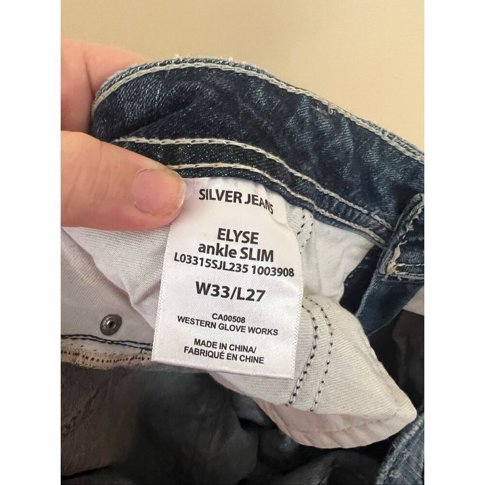 Silver Jeans Elyse Ankle Slim Jeans Woman’s Size 33 Length 27 - Picture 12 of 13